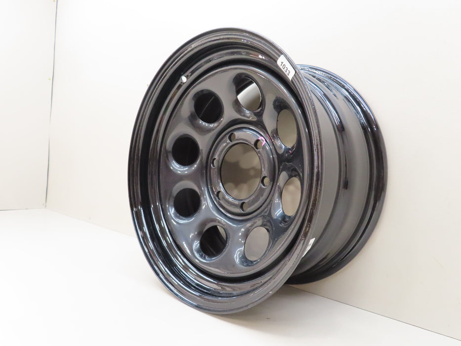 CRAGAR WHEEL SOFT 8 STEEL BLACK 17"x 8" 6 x 5.5" BOLT CIRCLE 4.5" BACKSPACE (P)