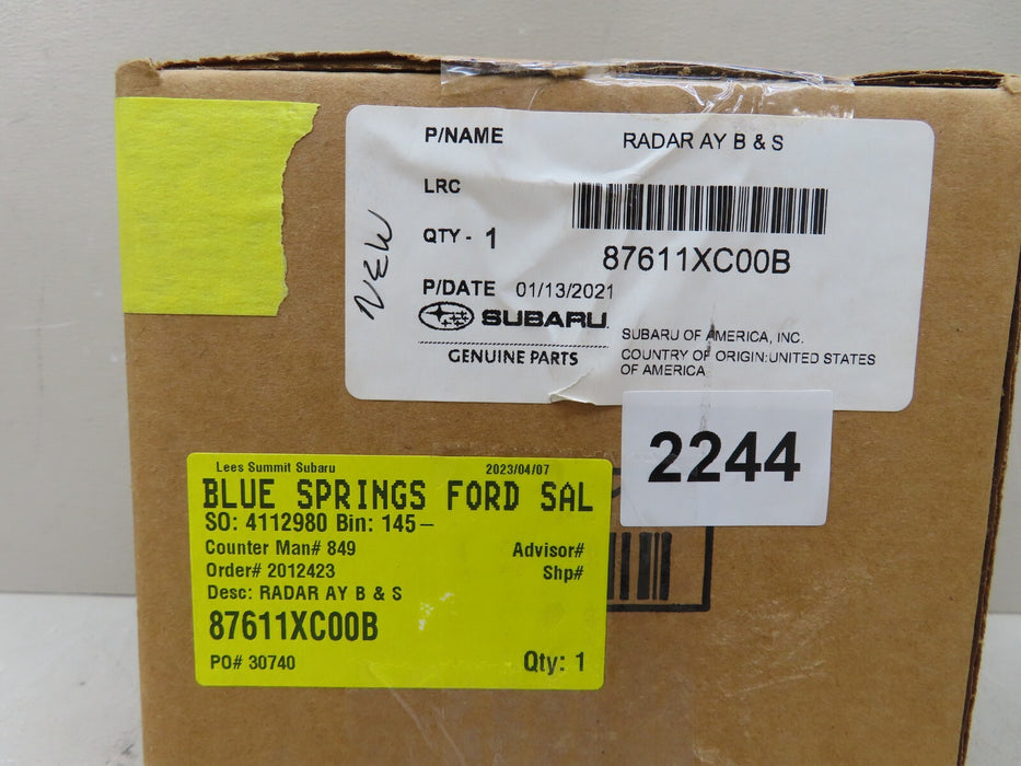 2017-2018 SUBARU IMPREZA REAR RIGHT BLIND SPOT MODULE BRACKET SET OEM 87611XC00B