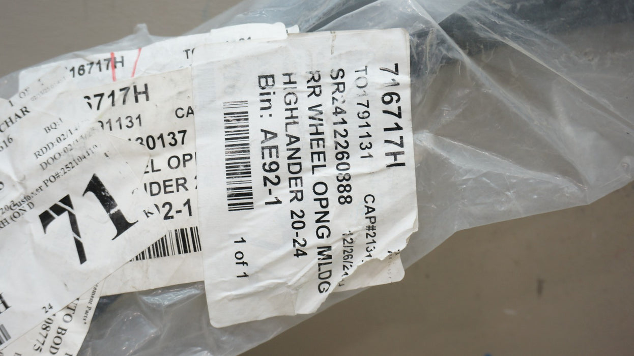 2020-2024 TOYOTA HIGHLANDER REAR RIGHT SIDE ARCH FENDER FLARE AFTERMARKET