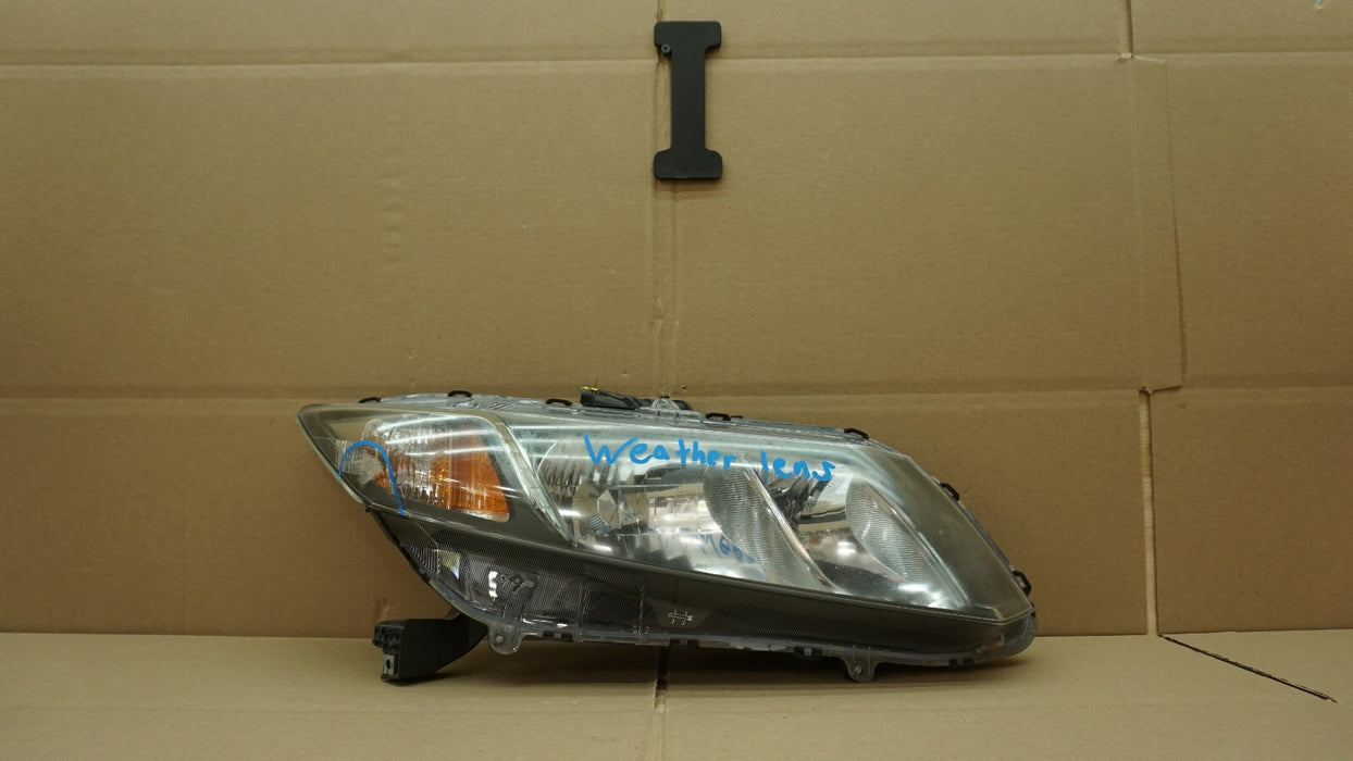 2012-2015 HONDA CIVIC SEDAN FRONT RIGHT PASSENGER SIDE HEADLIGHT HALOGEN OEM