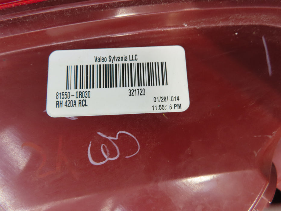 2013-2015 TOYOTA RAV4 REAR RIGHT PASSENGER TAIL LIGHT OEM 81550-0R030