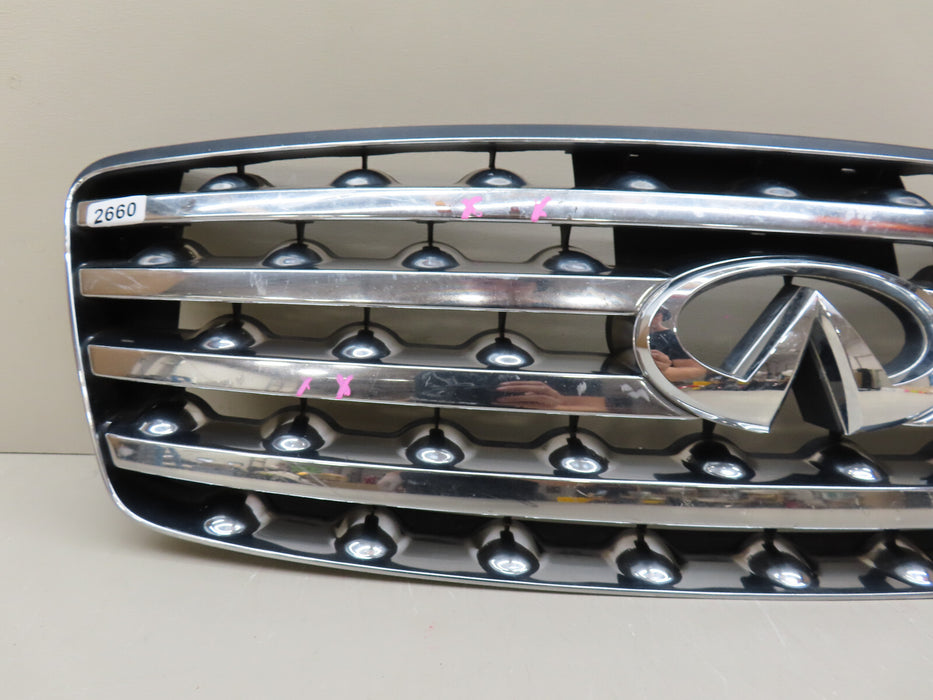 2003-2005 INFINITI FX35 FX45 FRONT BUMPER GRILLE GRILL W/ EMBLEM OEM 62310-CG000