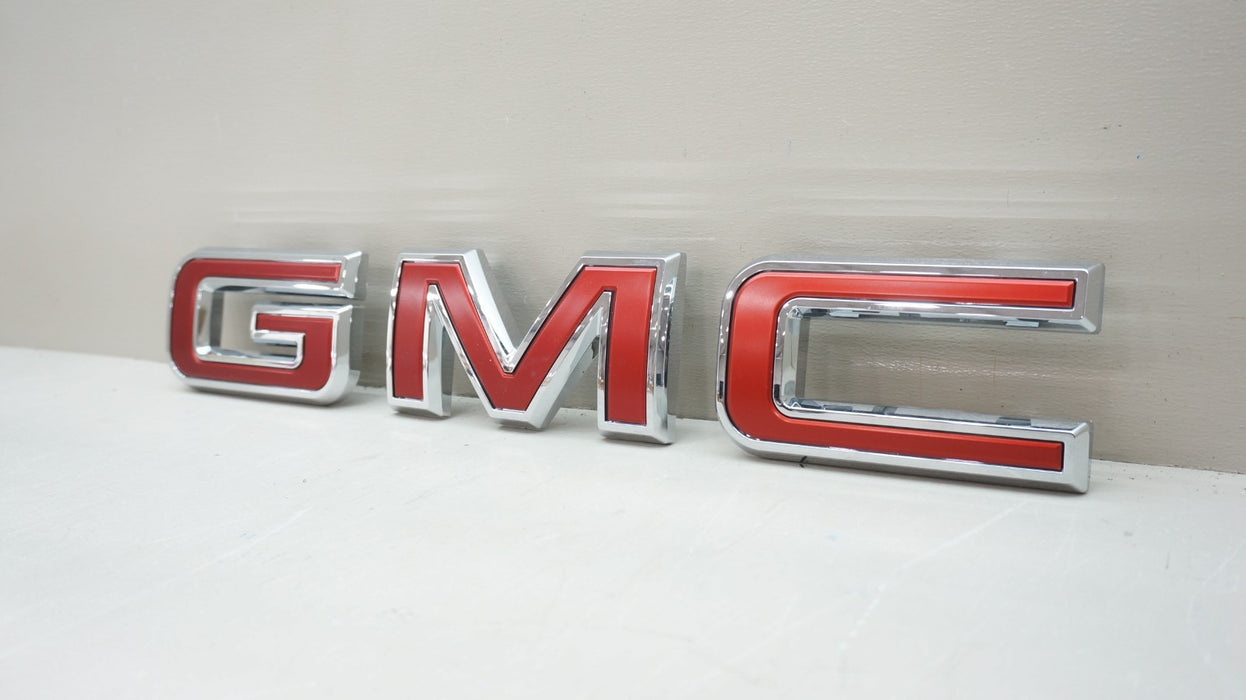 2021-2024 GMC YUKON FRONT GMC GRILLE RED EMBLEM LETTERS SET OEM 84237678