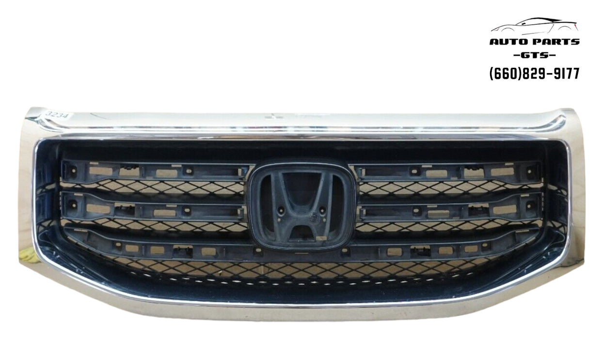 2012-2015 HONDA PILOT FRONT GRILLE GRILL BLACK W/ EMBLEM 75101-SZA-V100 OEM
