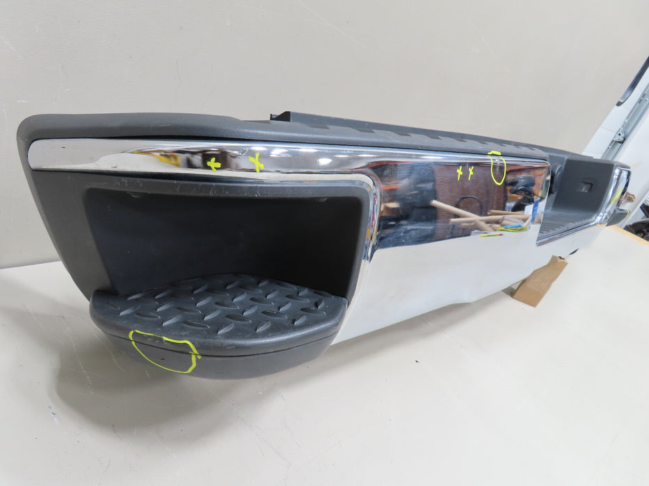 2014 2015 2016 2017 2018 SILVERADO SIERRA REAR BUMPER CHROME ORIGINAL OEM