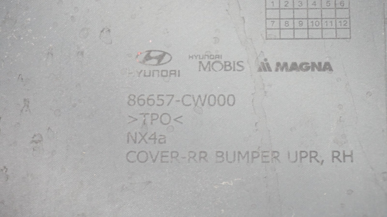 2022-2024 HYUNDAI TUCSON REAR RH RIGHT BUMPER CAP OEM 86657-CW000
