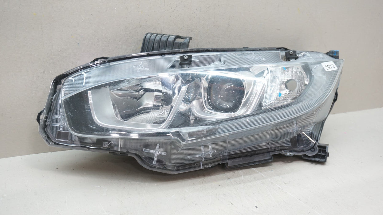 2016-2019 HONDA CIVIC FRONT LEFT DRIVER SIDE HALOGEN HEADLIGHT OEM 33150-TGG-A01