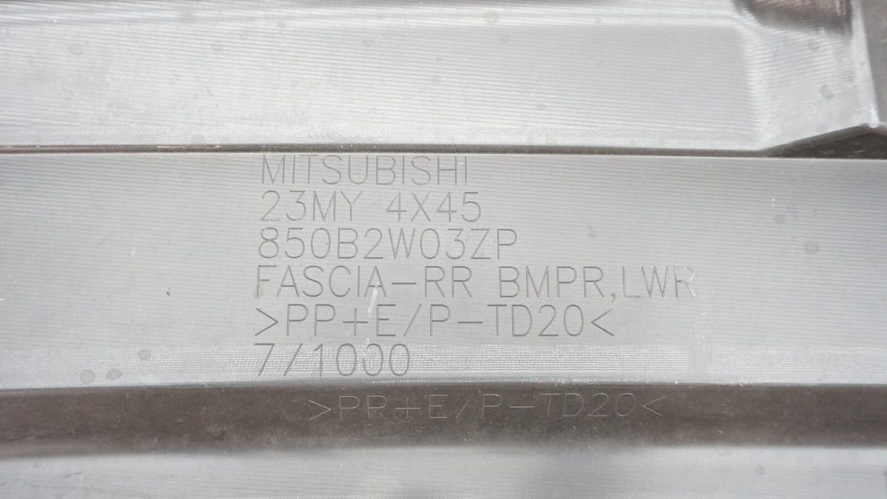 2022-2023 MITSUBISHI ECLIPSE CROSS REAR LOWER BUMPER VALANCE OEM 850B2W03ZP