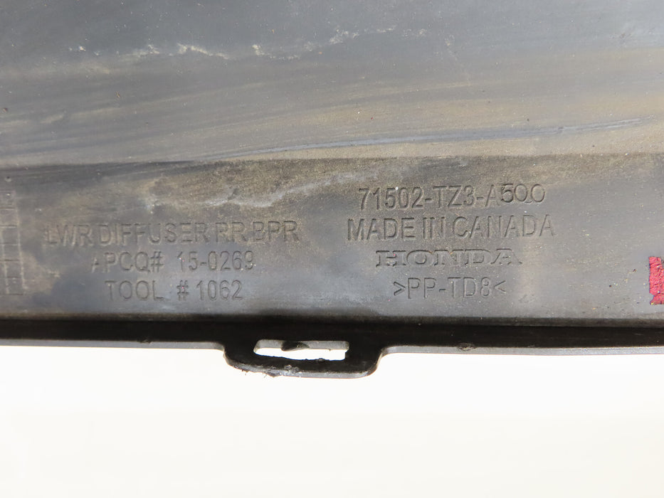 2018-2020 ACURA TLX REAR LOWER VALANCE BUMPER COVER OEM 71502-TZ3-A500
