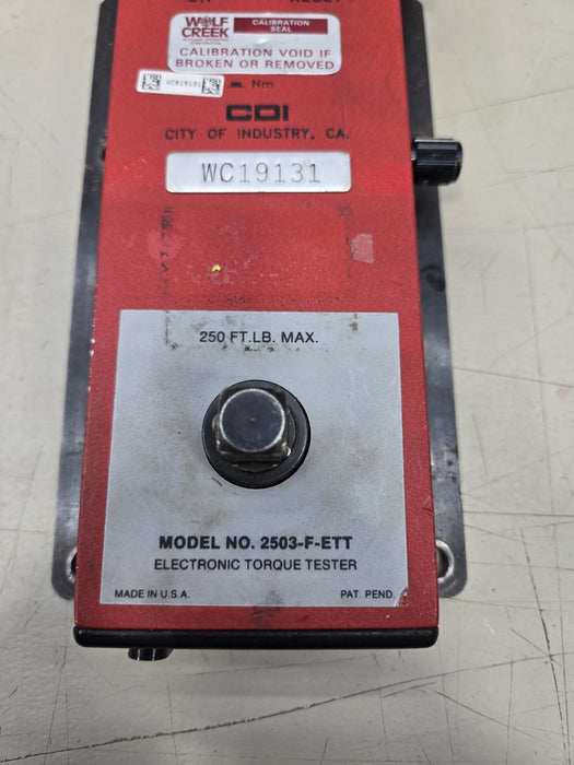 CDI TORQUE PRODUCTS 2503-F-ETT ELECTRONIC TORQUE TESTER 1/2" Drive