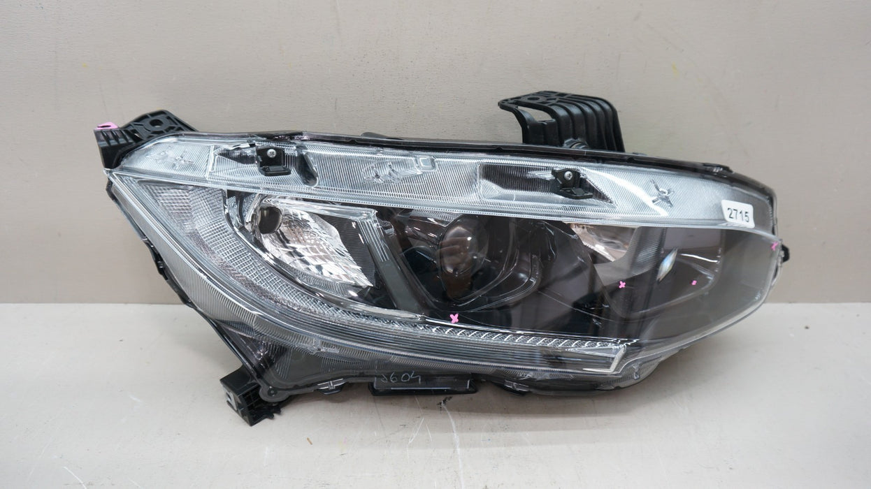 2016-2021 HONDA CIVIC FRONT RIGHT PASSENGER SIDE HALOGEN HEADLIGHT OEM