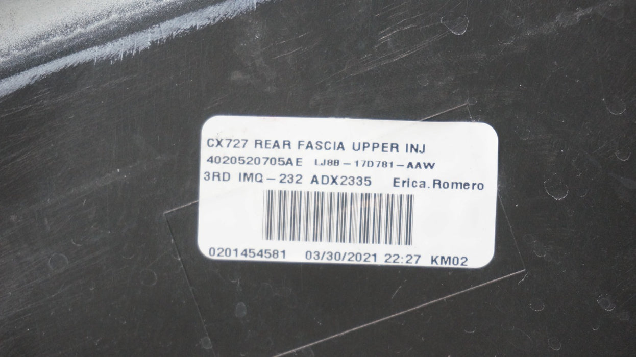 2021-2023 FORD MUSTANG MACH-E REAR BUMPER COVER PANEL OEM LJ8B-17D781-A