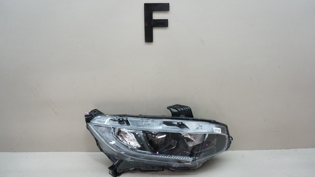 2016-2021 HONDA CIVIC FRONT RIGHT PASSENGER SIDE HALOGEN HEADLIGHT OEM