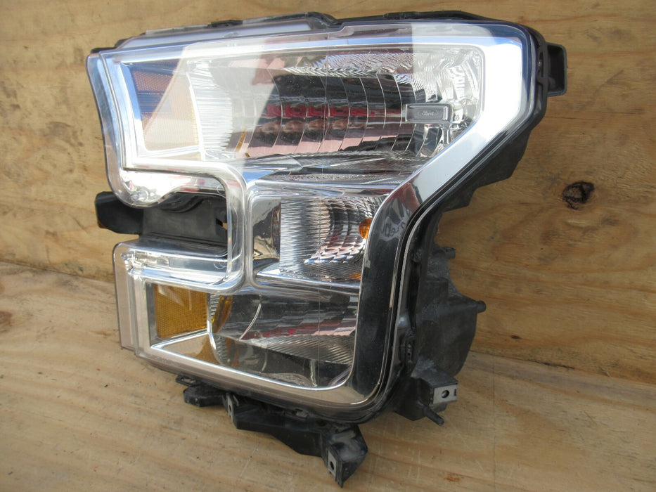 2015-2017 FORD F-150 FRONT LEFT DRIVER SIDE HEADLIGHT HEADLAMP LENS HALOGEN OEM