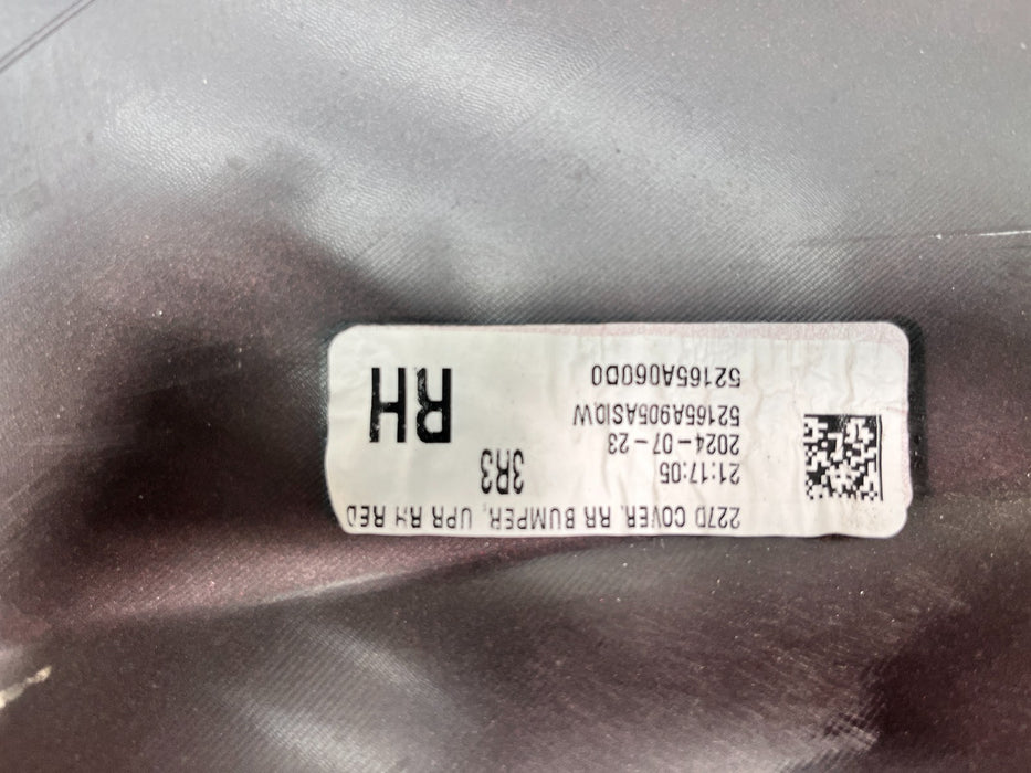 2022-2024 TOYOTA COROLLA CROSS RH REAR BUMPER END CAP OEM 52165-0A060