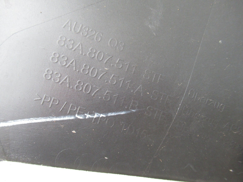 2019-2020 AUDI Q3 S LINE REAR BUMPER COVER PANEL PLASTIC FACTORY 83A807511 OEM