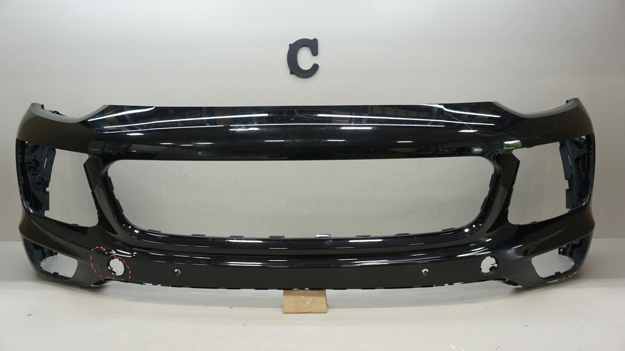 2015-2017 PORSCHE CAYENNE FRONT BUMPER COVER PANEL W/ SENSOR HOLE OEM 7P5807221F