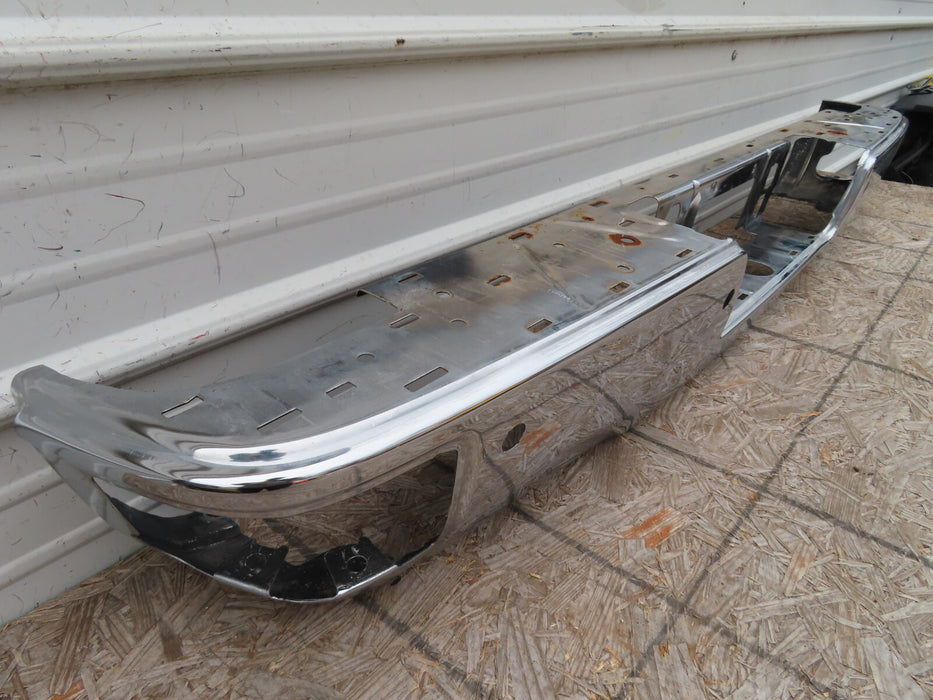2014-2018 GMC SIERRA 1500 REAR BUMPER COVER CHROME W/ SENSOR HOLES OEM