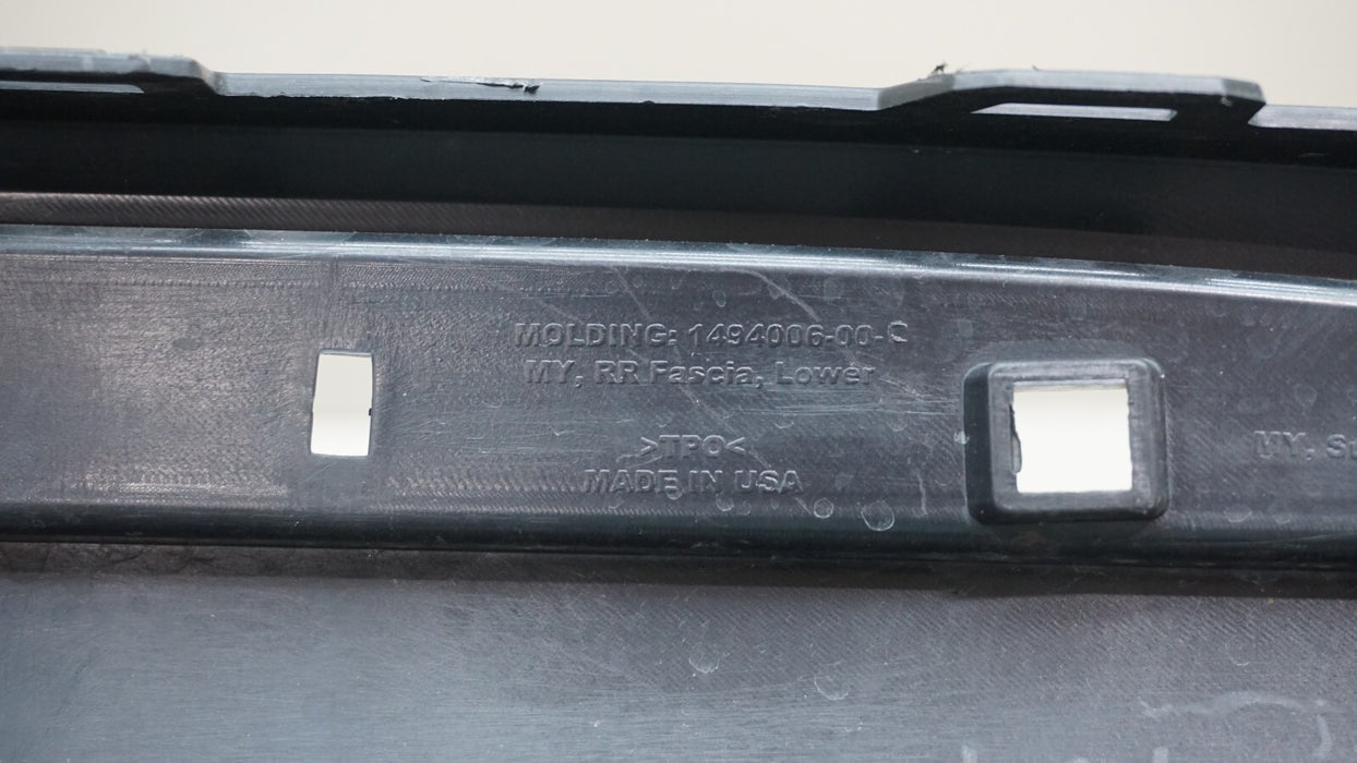 2020-2023 TESLA MODEL Y REAR LOWER BUMPER VALANCE COVER 1493763-00 OEM