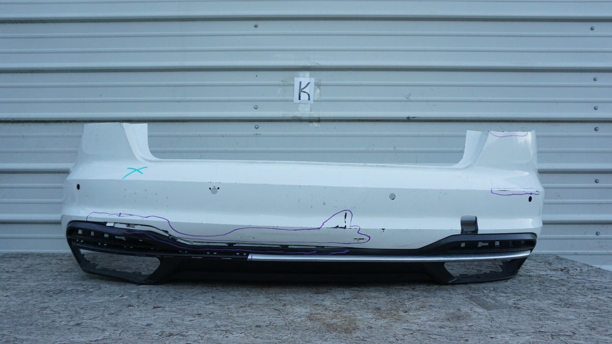 2020-2021 AUDI A4 B9 S LINE REAR BUMPER COVER PANEL PLASTIC 8W5807511M OEM 20 21