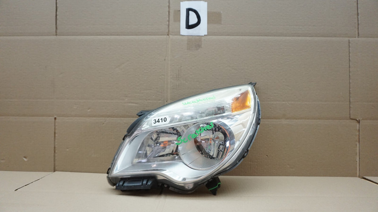 2010-2015 CHEVROLET EQUINOX FRONT LEFT DRIVERS SIDE HEADLIGHT HALOGEN OEM