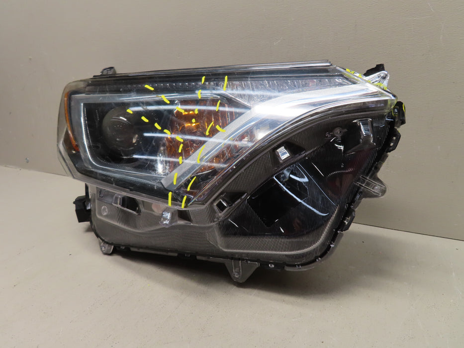 2016-2018 TOYOTA RAV-4 HEADLIGHT PASSENGER RIGHT HALOGEN LAMP OEM