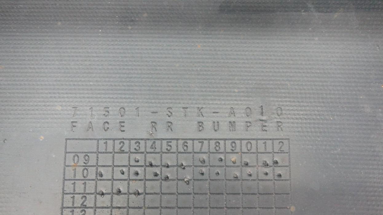 2010-2012 ACURA RDX REAR LOWER BUMPER COVER VALANCE PANEL OEM