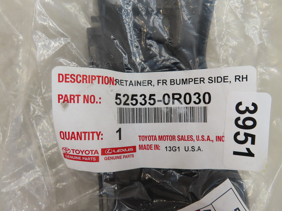 2013-2015 TOYOTA RAV4 FRONT RIGHT PASSENGER SIDE RETAINER BRACKET BUMPER OEM