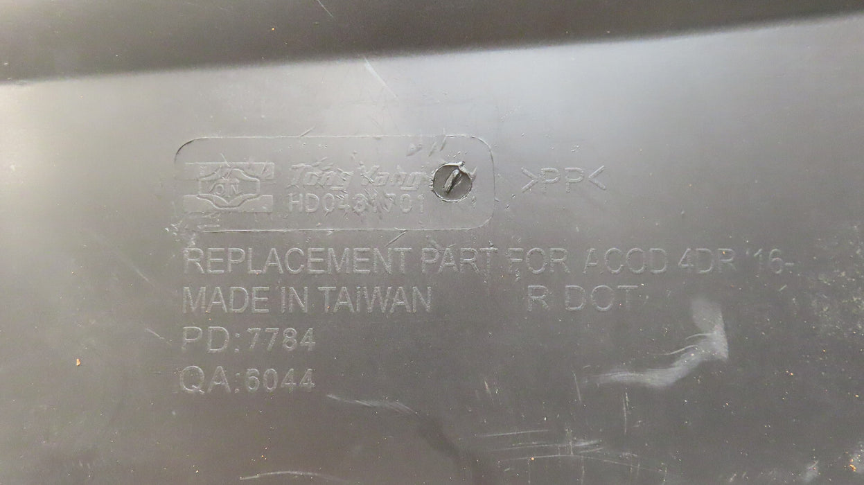 2016 2017 HONDA ACCORD REAR BUMPER COVER AFTERMARKET