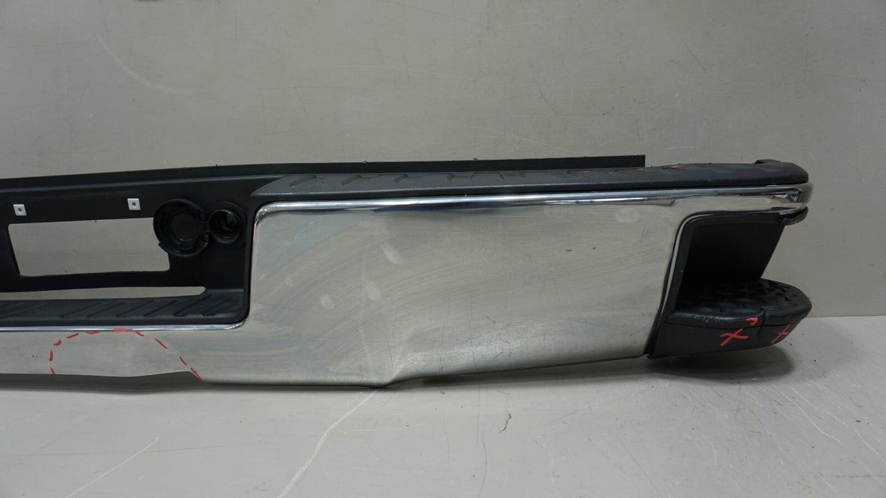 2014-2019 GMC SIERRA SILVERADO 1500 REAR BUMPER METAL COVER FACTORY CHROME OEM