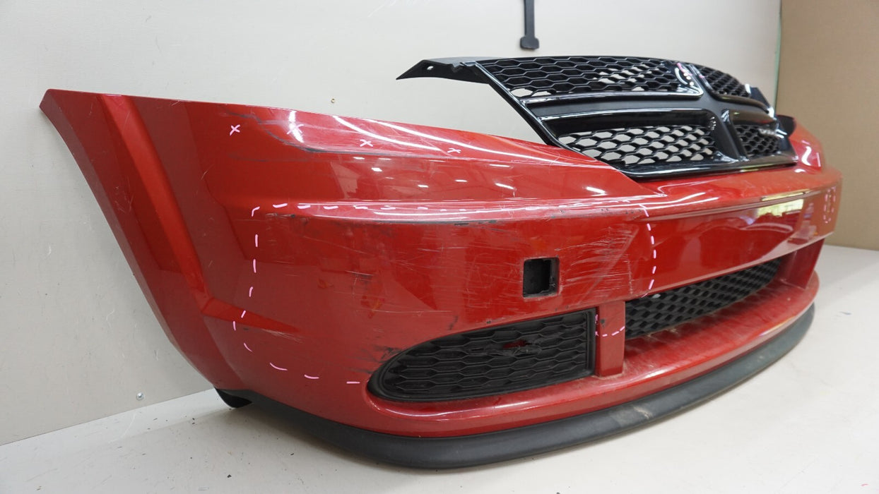 2013-2017 DODGE JOURNEY SE FRONT BUMPER COVER W/ GRILLE GRILL OEM 1RM50TRMAB