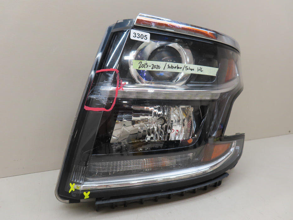 2015-2020 CHEVROLET TAHOE/SUBURBAN FRONT LEFT DRIVER SIDE HEADLIGHT OEM