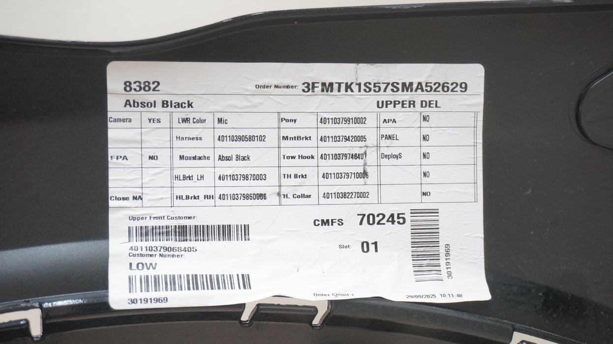 2021-2024 FORD MUSTANG MACH-E FRONT BUMPER COVER PANEL OEM