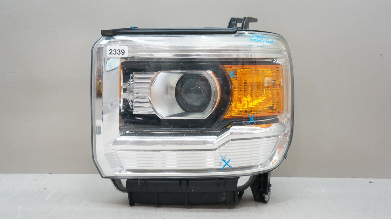 2014-2017 GMC SIERRA 2500 3500 HD LEFT HEADLIGHT LAMP HALOGEN LED OEM 23130715