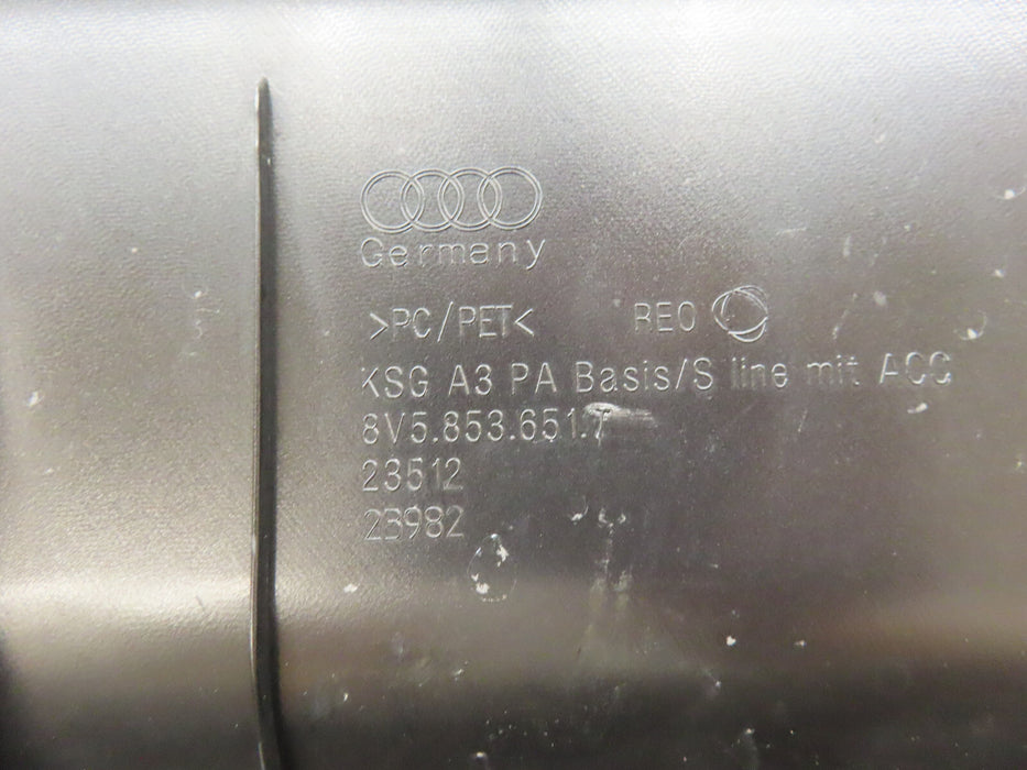 2017-2020 AUDI A3 FRONT BUMPER UPPER RADIATOR GRILLE GRILL OEM 8V5.853.651