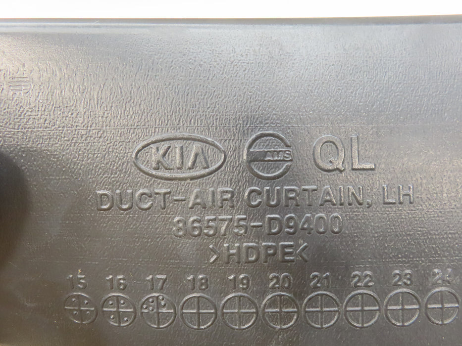 2017-2018 KIA SPORTAGE FRONT LEFT DRIVER SIDE AIR DUCT CURTAIN OEM 86575-D9400