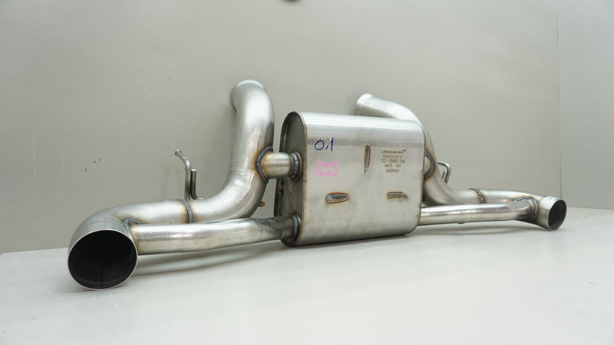 2020-2023 MCLAREN GT REAR ENGINE EXHAUST MUFFLE ASSEMBLY 22HA122GP OEM
