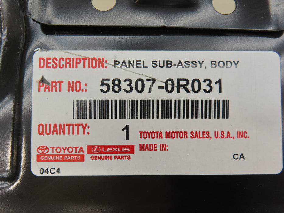 2013-2018 TOYOTA RAV4 PANEL SUB-ASSY BODY LOWER BACK  OEM