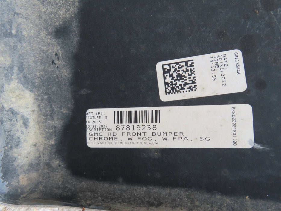 2020-2022 GMC SIERRA 2500 3500 HD FRONT METAL BUMPER COVER PANEL OEM 87819238