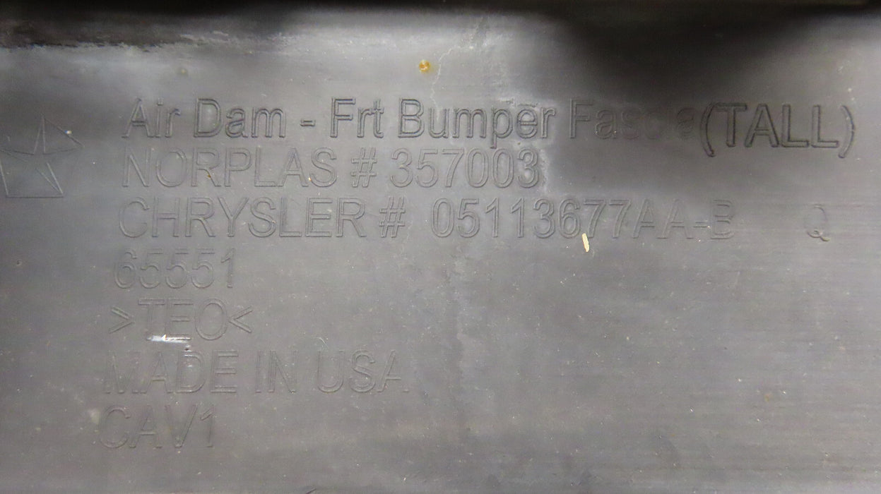 2014-2020 DODGE DURANGO FRONT BUMPER LOWER AIR DEFLECTOR OEM 05113677AA-B