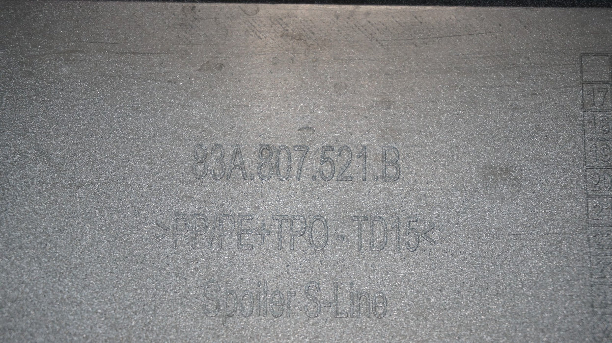 2019-2021 AUDI Q3 S LINE REAR LOWER BUMPER VALANCE PANEL 83A807521B OEM