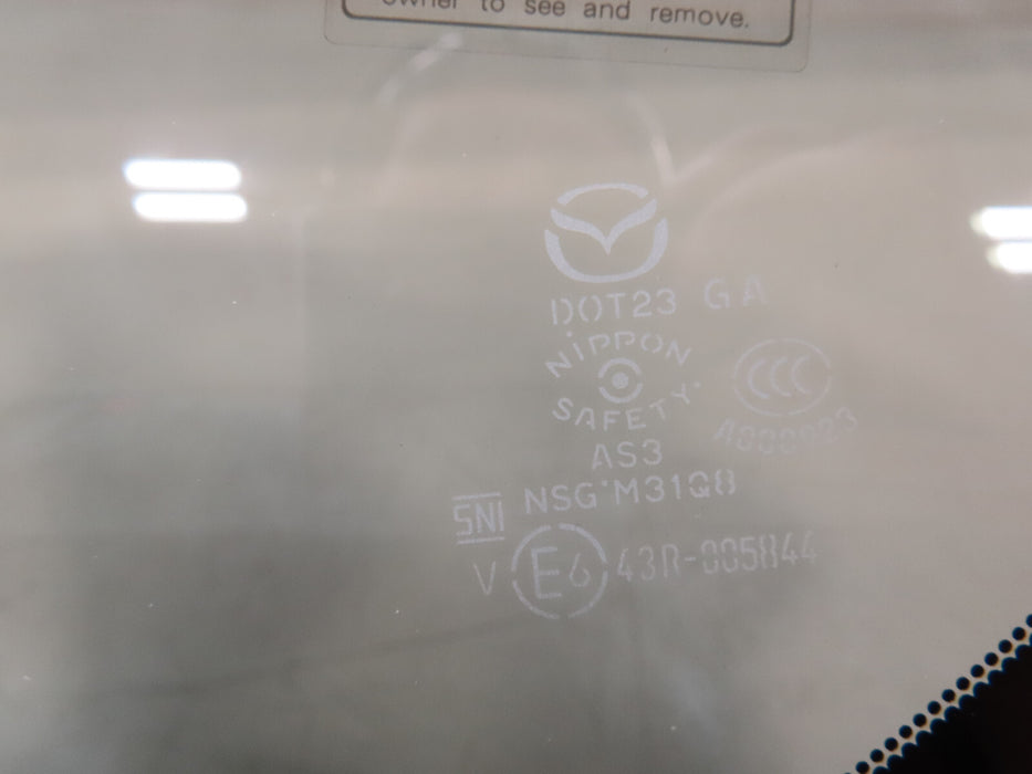 2016-2023 MAZDA CX9 CX-9 REAR LEFT DRIVER SIDE QUARTER GLASS OEM