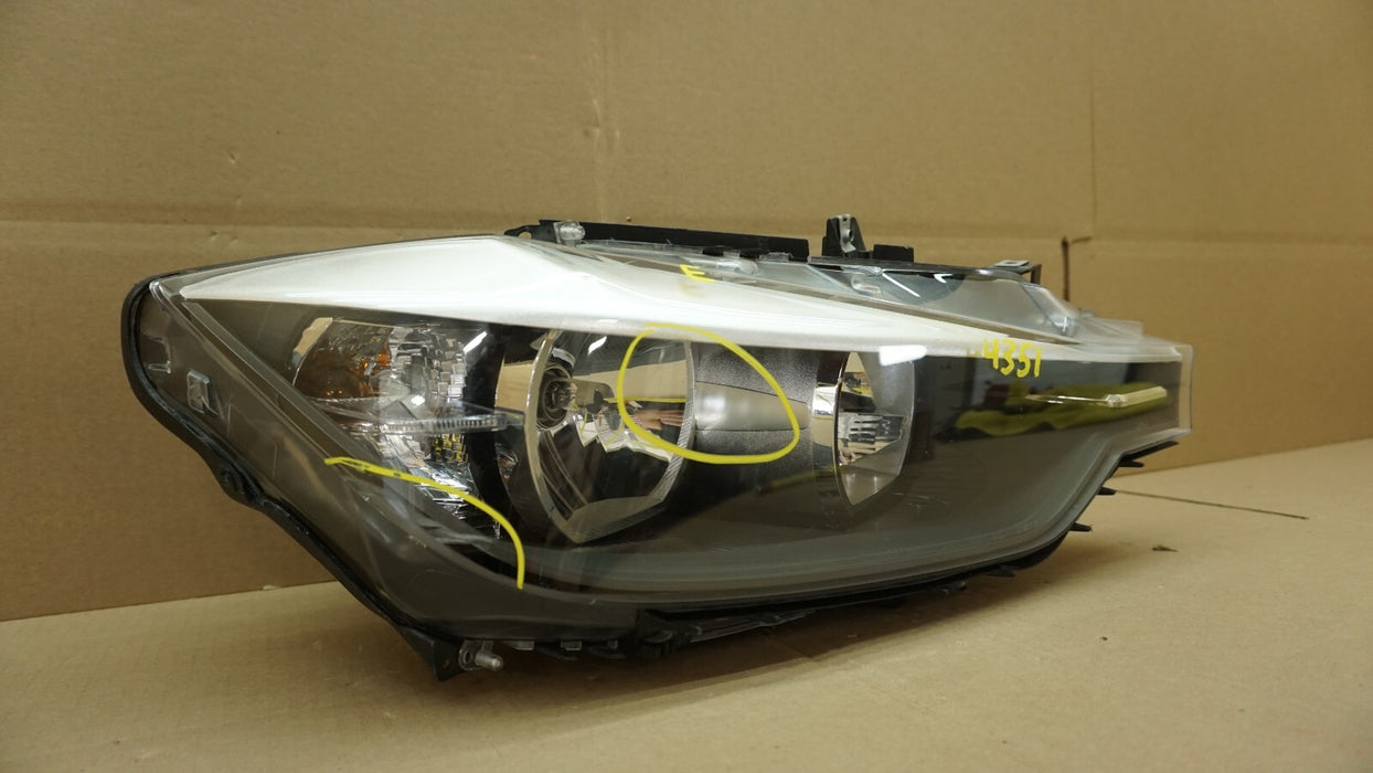 2012-2015 BMW 3 SERIES FRONT RIGHT PASSENGER SIDE HEADLIGHT HALOGEN AFTERMARKET