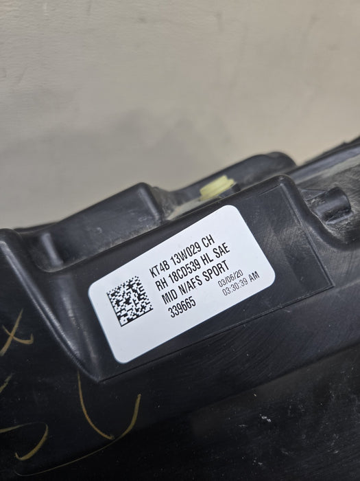 2019-2023 FORD EDGE FRONT RIGHT PASSENGER HEADLIGHT N/AFS LED OEM
