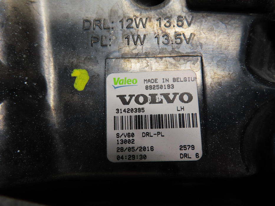 2014-2018 VOLVO S60 V60 LED FRONT LEFT DRIVER SIDE OEM FOG LIGHT 89250193