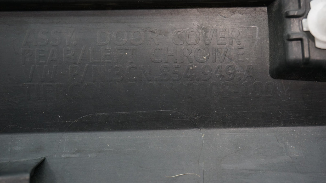 2018-2024 VOLKSWAGEN ATLAS REAR LEFT LOWER DOOR MOLDING GARNISH OEM 3CN854949A