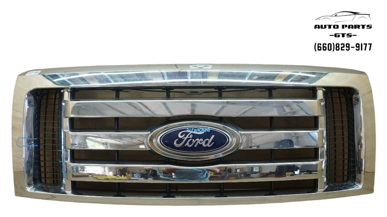 2010-2012 FORD F-150 F150 FRONT BUMPER UPPER RADIATOR GRILLE GRILL CHROME OEM