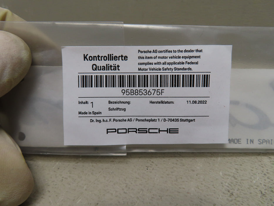 2015-2019 PORSCHE MACAN 95B INSCRIPTION REAR STICKERS OEM 95B853675G (1943)