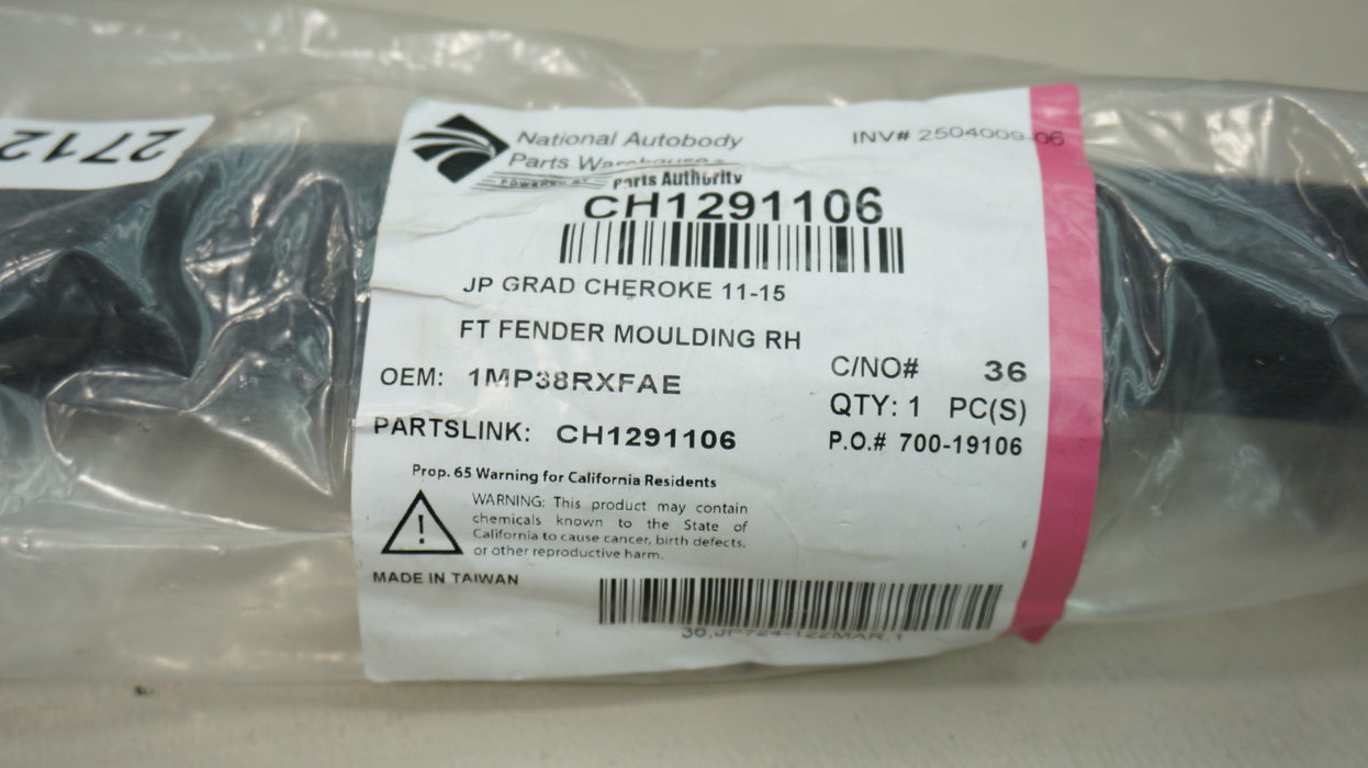 2011-2016 JEEP GRAND CHEROKEE FRONT RIGHT PASSENGER FENDER FLARE AFTERMARKET