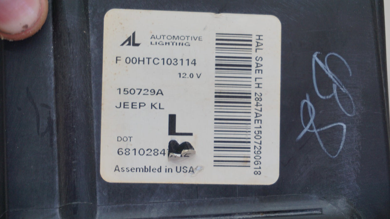 2014-2016 JEEP CHEROKEE FRONT LEFT DRIVER SIDE HEADLIGHT HALOGEN OEM 68102847AE